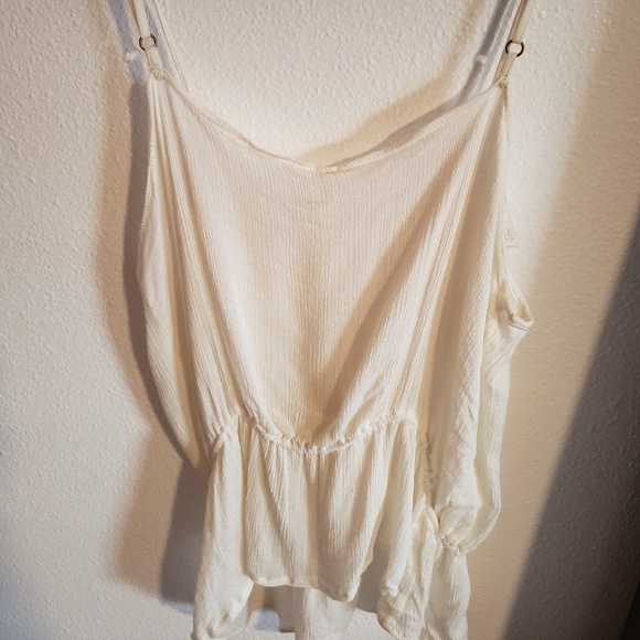 Free People One Ruffle Surplice Tank in Ivory - Picture 5 of 6